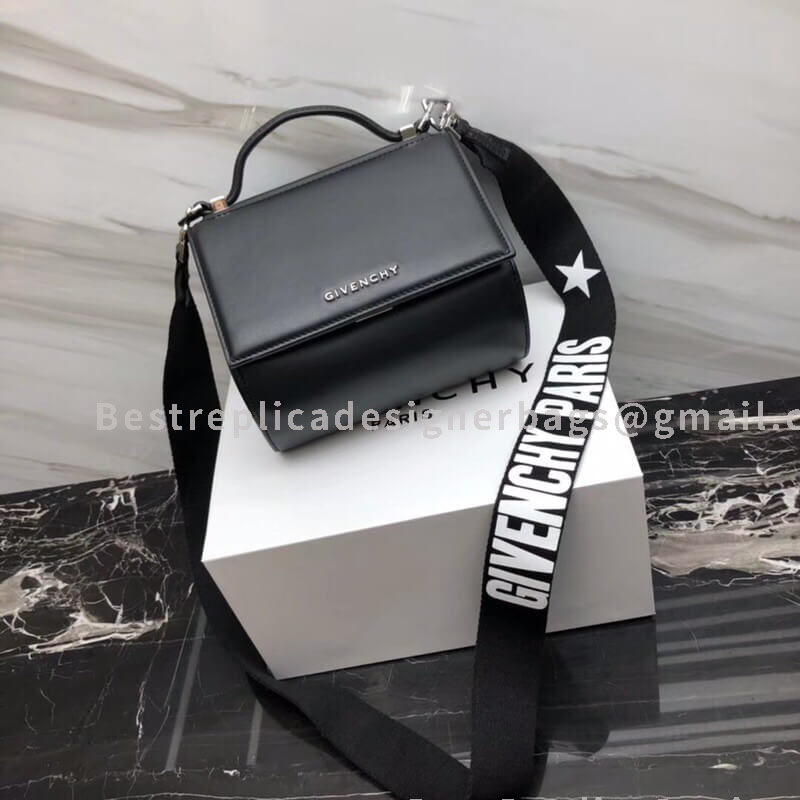 Givenchy Nano Pandora Box Bag In Black Calfskin With 4G Strap SHW 28139